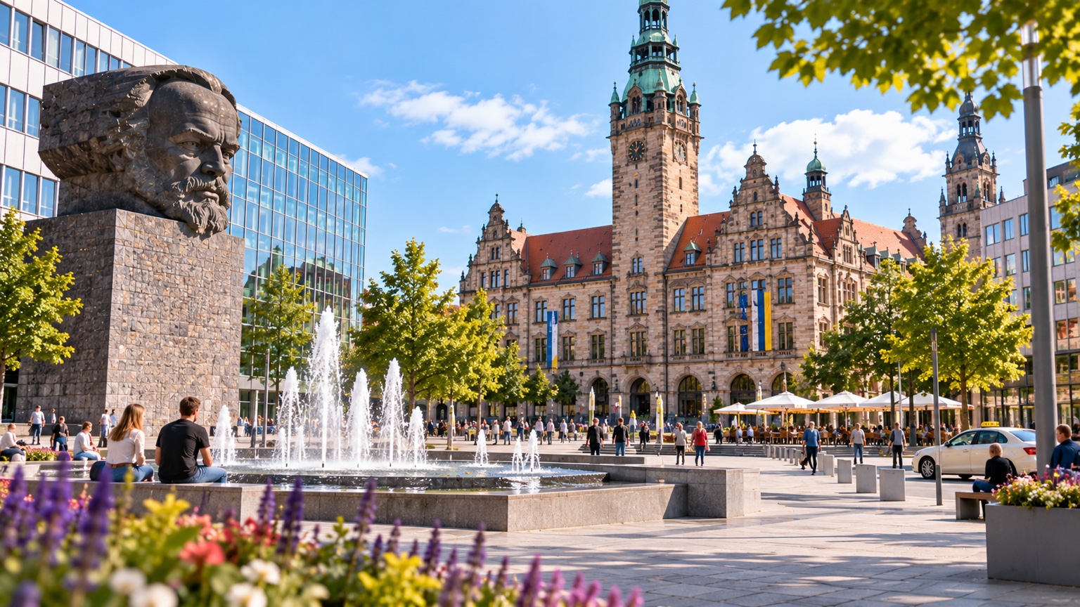 Chemnitzer Innenstadt mit markanter Architektur und Stadtidentität