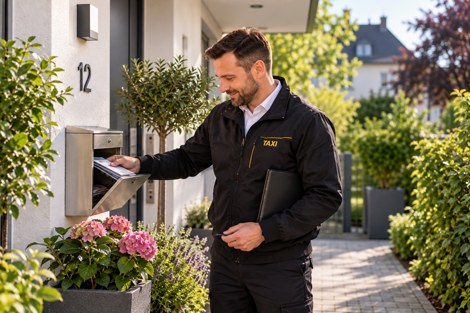 Abwesenheitsservice beim Leeren des Briefkastens und der Kontrolle am Wohnhaus