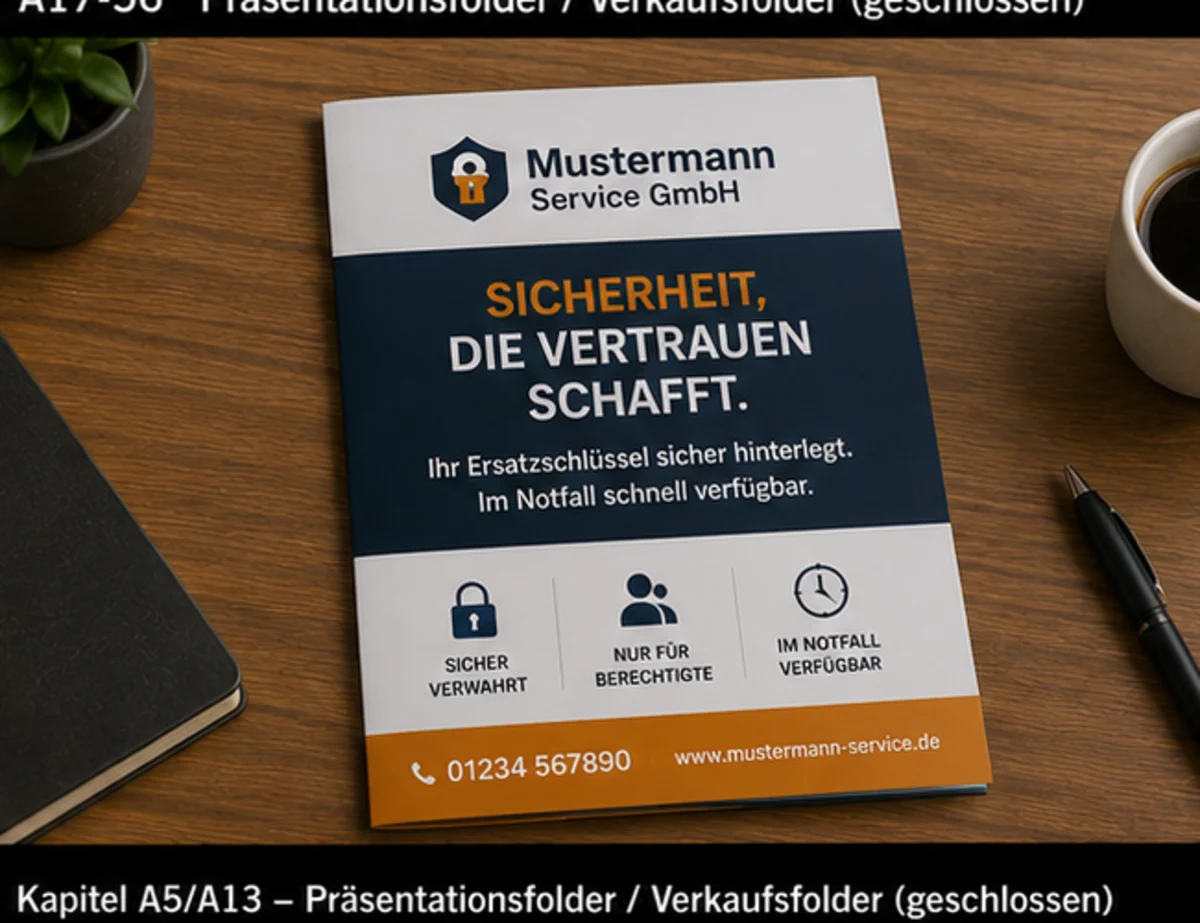 Beispiel eines Marketing-Mockups für den Schlüsselservice